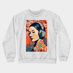 Asian American AAPI Asian Woman Music Lover Crewneck Sweatshirt